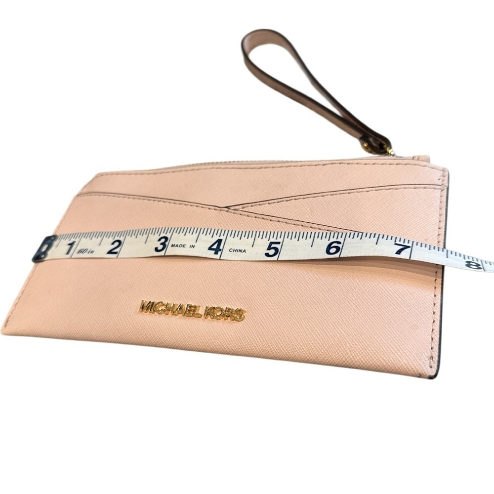 MICHAEL KORS Red Jet Set Medium Saffiano Leather Crossover Wristlet - Picture 7 of 8